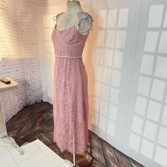 Keepsake the label nwt sense corset detail lace midi dress size 6 - Picture 6 of 14